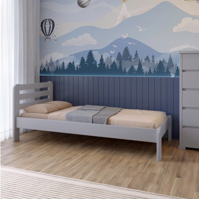 Кровать детская Mebigrand Ливия Светло-серый (RAL 7040) 90х190 см (MBG-2663)