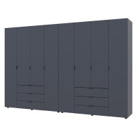 Комплект шаф для одягу Doros Гелар (2 шт.) 310х49,5х203,4 см Графіт (DRS-011122)