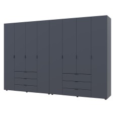 Комплект шкафов для одежды Doros Гелар (2 шт.) 310х49,5х203,4 см Графит (DRS-011122)