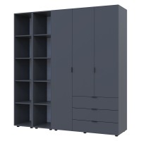 Комплект шкафов для одежды Doros Гелар (3 шт.) 192,6х49,5х203,4 см Графит (DRS-011149)