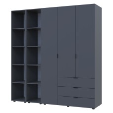Комплект шаф для одягу Doros Гелар 3 шт. 192,6х49,5х203,4 см Графіт 