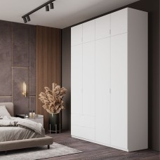 Шафа розпашна з антресоллю Doros Лукас 160х50х240 см Білий (DRS-011193)