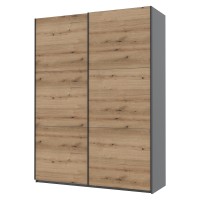Шкаф-купе двухдверный Doros G-Caiser 180х60х240 см Графит/Дуб евок