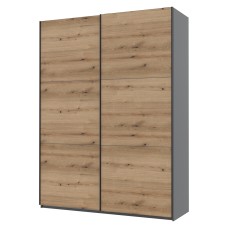 Шкаф-купе двухдверный Doros G-Caiser 180х60х240 см Графит/Дуб евок