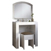 Туалетний столик Еверест Ліберті/Пуф дуб крафт білий