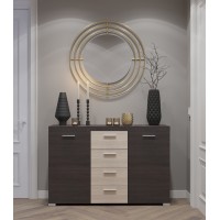 Большой комод Эверест К-7 Британия 140х38х92 венге/дуб молочный  