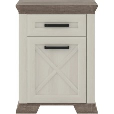 Тумба нічна Гербор Марсель KOM1D1S Ясен сніговий/Дуб сонома трюфель 