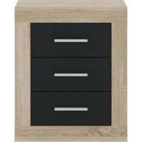 Тумба прикроватная Гербор Сара KOM3S Дуб сонома/Антрацит (GRB-1371)