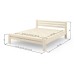 Двоспальне дерев'яне ліжко Mebigrand Прем'єра Білий (RAL9003) 160х200 см (MBG-2830) - фото 3