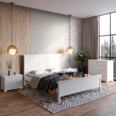 Двоспальне ліжко Mebigrand Вірджинія Білий (RAL9003) 180х200 см (MBG-1608)