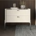 Тумба приліжкова LION Wood з двома шухлядами Бетон style (чорні ножки) - фото 1