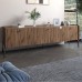 Тумба под телевизор на 3 ящика LION Wood с черными ножками 160х65х40 см Дуб Ливорно (LION-043099) - фото 1