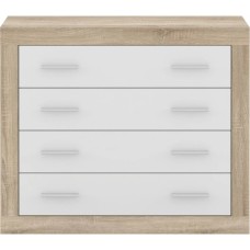 Комод в спальню Гербор Сара KOM4S Дуб сонома/Нимфея альба (белый) (GRB-1150)