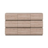 Комод у спальню Гербор Лайєр KOM2D3S Дуб сонома трюфель/Дуб санремо світлий