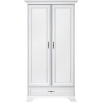 Шкаф распашной в спальню ВМК (БРВ) Кентукки SZF2D1S Белый альпийский (BRW-1767)