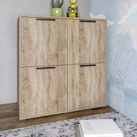 Тумба четырехдверная LION Краш 82x43x86 см Дуб сонома трюфель (LION-041760)