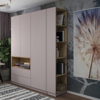 Этажерка к шкафу Doros Дэйл Кашемир/Дуб Артизан 52х28х220 (DRS-011733)