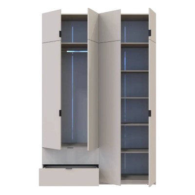 Шкаф распашной с антресолью Doros Лукас 160х50х240 см Кашемир (DRS-011622)