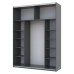 Шафа-купе дводверна Doros G-Caiser 180х60х240 см Графіт - фото 4