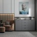 Комод в спальню Doros Рон 5 140х38х81 см Графит (DRS-011301) - фото 1