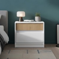 Тумба прикроватная Эверест Стайл 500 50,2х39х44,2 см Нимфея Альба (белый)/Канелла (EVR-073575)