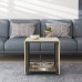 Стол журнальный трансформер Куб Комбо Ferrum-decor 540x532x500 Черный металл ДСП - Дуб Сонома 16 мм (FRD-105153) - фото 1