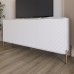 Тумба под телевизор с золотыми металлическими ножками LION Амарант 168x40x76,5 см Бетон Style/Белый (LION-043074) - фото 1