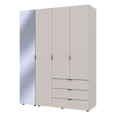 Комплект шаф для одягу Doros Гелар (2 шт.) 155х49,5х203,4 см Дзеркало/Кашемір Комплект шаф для одягу Doros Гелар (2 шт.) 155х49,5х203,4 см Дзеркало/Кашемір