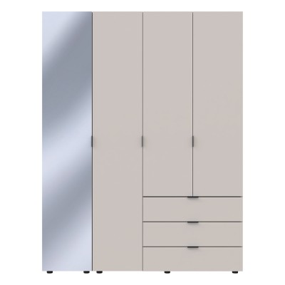 Комплект шаф для одягу Doros Гелар (2 шт.) 155х49,5х203,4 см Дзеркало/Кашемір