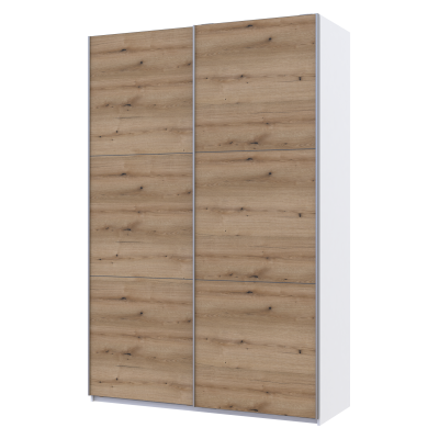 Шафа-купе двохдверна Doros G-Caiser 160х60х240 см Білий/Дуб евок 