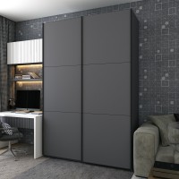 Шафа-купе двохдверна Doros G-Caiser 180х60х240 см Графіт 