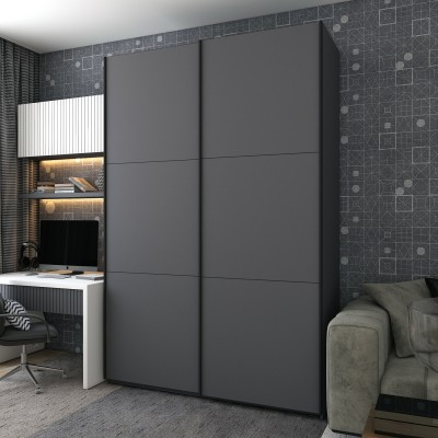 Шафа-купе двохдверна Doros G-Caiser 180х60х240 см Графіт 