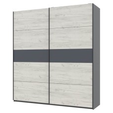 Шкаф-купе двухдверный Doros G-Caiser 220х60х240 см Графит/Дуб крафт белый/Графит (DRS-011025)
