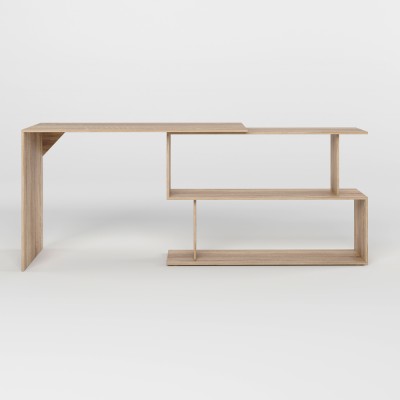 Cтол компьютерный поворотный с полками М-ЗОН Джеко 1200 Сонома Cтол компьютерный поворотный с полками М-ЗОН Джеко 1200 Сонома