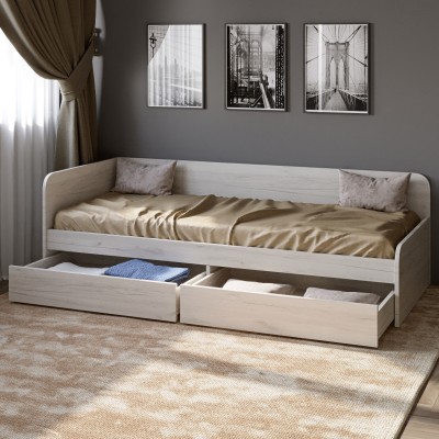 Ящики выдвижные 2 штуки Эверест для Кровати Соната-800  дуб крафт белый 