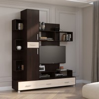 Стенка для гостиной Эверест Бриз венге/дуб молочный 