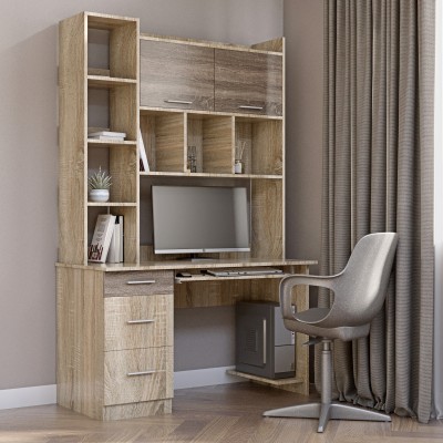 Комп'ютерний стіл з полицями Еверест Школяр-6 сонома/трюфель (EVR-2150) Комп'ютерний стіл з полицями Еверест Школяр-6 сонома/трюфель (EVR-2150)