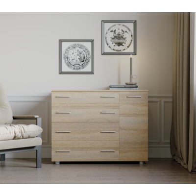 Комод для спальни Эверест с 4-мя ящиками К-3  100х38х73 дуб сонома 