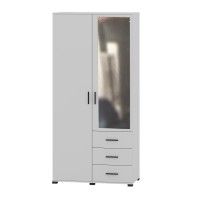 Шафа пряма з дзеркалом та ящиками Еверест Бриз ШП-4 німфея альба (білий) (EVR-2481)