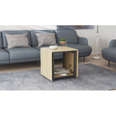 Стол журнальный трансформер Куб Комбо Ferrum-decor 540x532x500 Черный металл ДСП - Дуб Сонома 16 мм (FRD-105153) Стол журнальный трансформер Куб Комбо Ferrum-decor 540x532x500 Черный металл ДСП - Дуб Сонома 16 мм (FRD-105153)