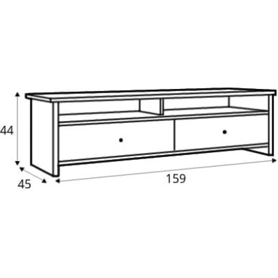 Тумба под ТВ ВМК  Порто RTV2S/160 Джанни/Сосна ларико 
