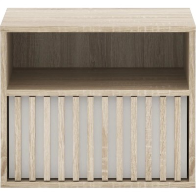 Тумба нічна Гербор Брус KOM1S Дуб сонома/Німфея альба білий