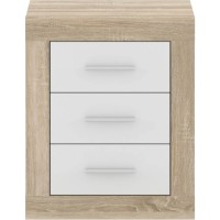 Тумба приліжкова Гербор Сара KOM3S Дуб сонома/Німфея альба (білий) (GRB-1372)