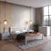 Двуспальная кровать Mebigrand Колумбия Светло-серый (RAL 7040) 180х200 см (MBG-2046) - фото 1