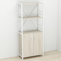 Этажерка 3/60 Ferrum-decor Серии Конект с тумбой 144x60x28 Белый ДСП Сонома (FRD-104452)