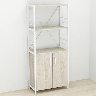 Етажерка 3/60 Ferrum-decor Серії Конект із тумбою 144x60x28 Білий ДСП Сонома (FRD-104452)