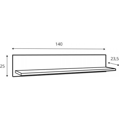 Полка настенная Гербор Белен POL140 Дуб ансберг 