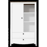 Пенал-вітрина Гербор Каріна KOM1D2S Німфея альба (білий)/Дуб сонома трюфель