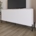 Тумба под телевизор с черными металлическими ножками LION Амарант 168x40x76,5 см Самоа Дымчатый/Белый (LION-043025) - фото 1