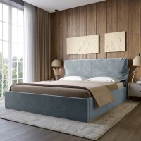 Двуспальная кровать с мягким изголовьем LION Порто Парадиз 90 160х200 см (LION-041746)